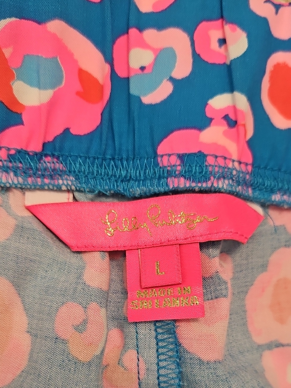 Lilly Pulitzer Floral Pants Large palazzo pants Tropical Vacation - Picture 4 of 6